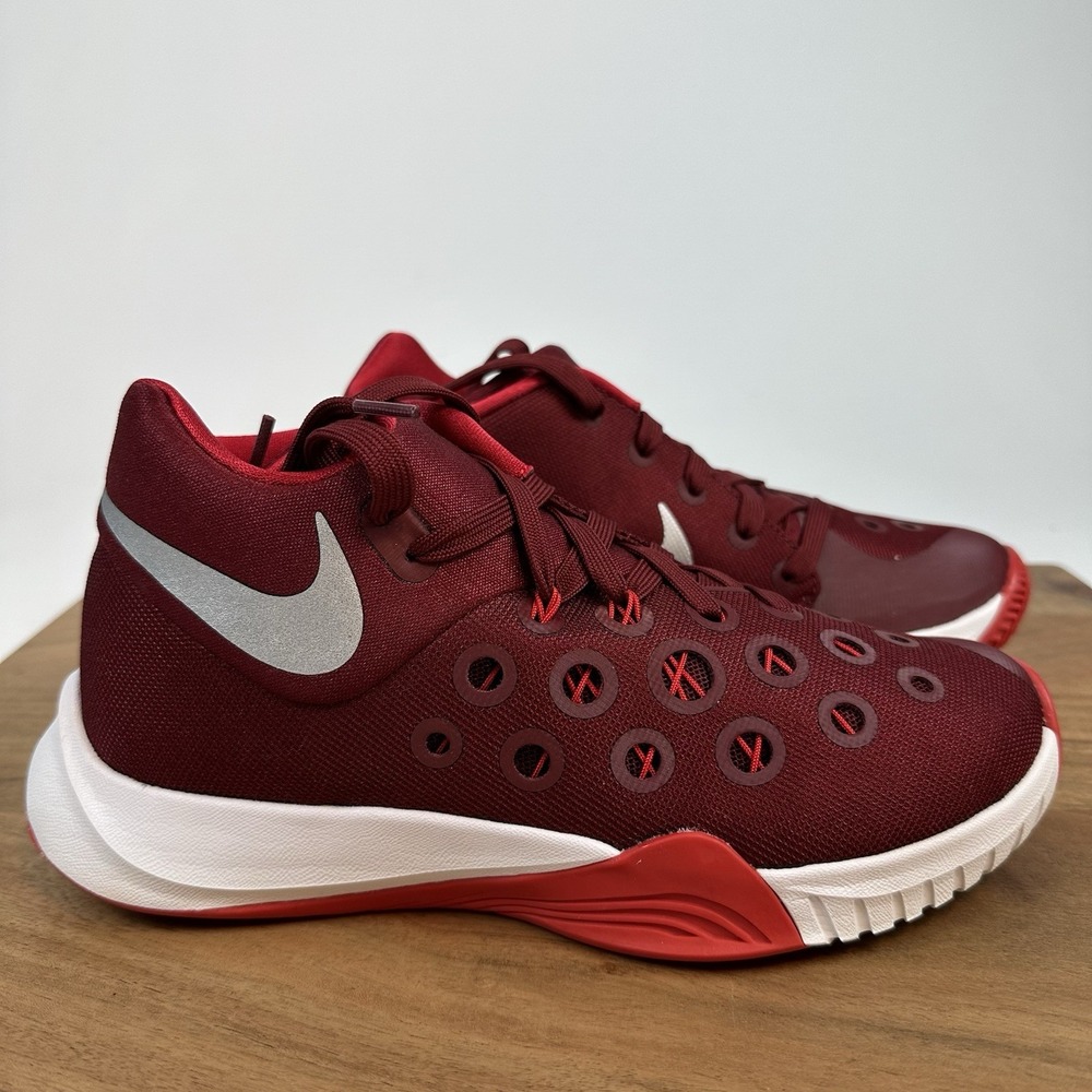 Mens Nike Zoom Hyperquickness 2015 Red Basketball Athletic Sneakers Shoes Sz 4‎